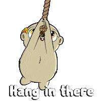Dont Give Up Hang In There Sticker by Fugz Official