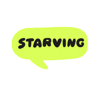 Hungry Meal Time Sticker