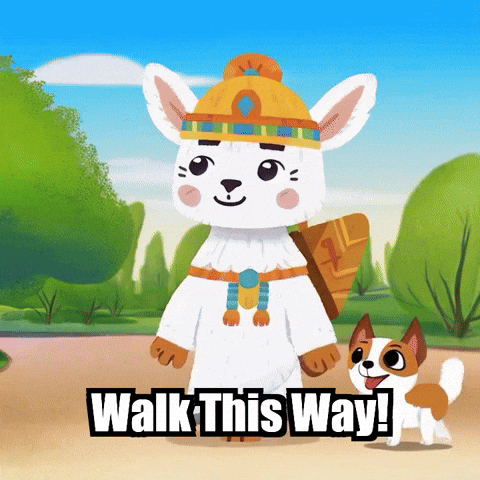 Walk This Way Outdoor Fun GIF by Llamaozi
