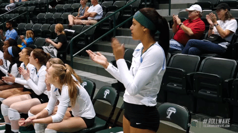 athletics volleyball GIF by GreenWave