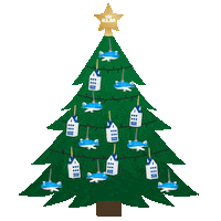 flying merry christmas Sticker by KLM