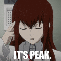 Peak Makise Kurisu GIF