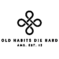 oldhabits logo twist hats oldhabits Sticker