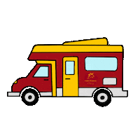 Camper Camping Sticker by Marina Di Venezia