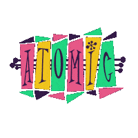 Mid Century Neon Sticker