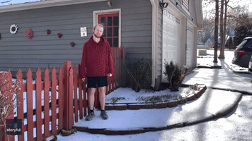'Ice Rink' Driveway Foils Kentucky Man's Attempt to Get to His Car