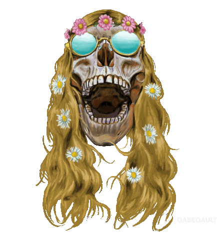 Heavy Metal Hippie Sticker