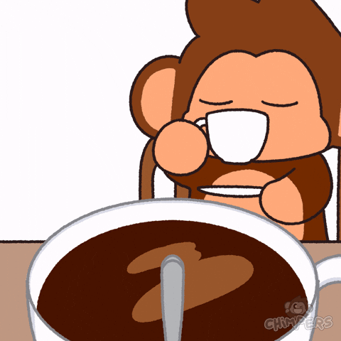 Coffee Sipping GIF by Chimpers