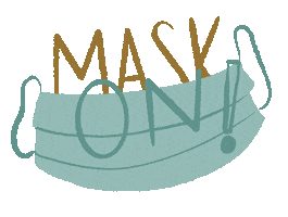 berrynicestudio covid wear a mask mask on Sticker