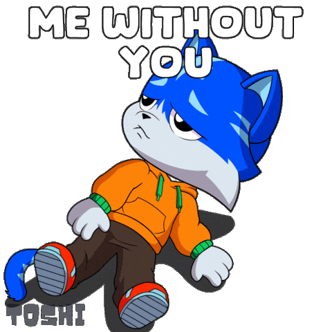 Sad Miss You Sticker by Toshithecat