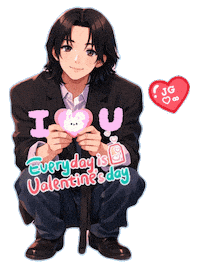 I Love You Jg Sticker