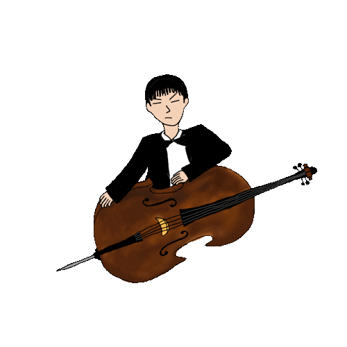midori_green zero orchestra cello 楽器 Sticker