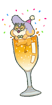 Dango_and_Chain happy party celebration new year Sticker