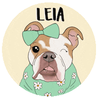 Wink Bulldog Sticker