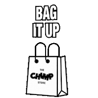 thechimpstore shopping streetwear retail shopping bag Sticker