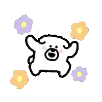 Happy Flower Sticker by takadabear