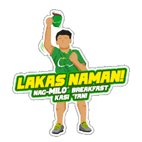 MILOPH energy breakfast milo lakas Sticker