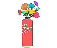 pink flowers Sticker by Drink Bev
