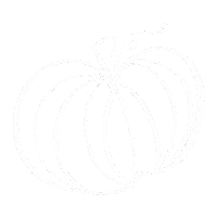 BreDesignCo halloween white line pumpkin Sticker