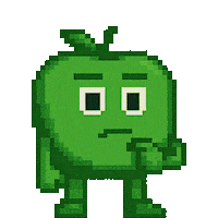 slappletime thinking colors apple idle Sticker