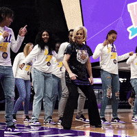Womens Basketball Dancing GIF by LSU Tigers