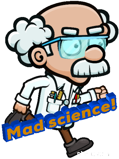 Mad Scientist Doctor Sticker by Realopoly