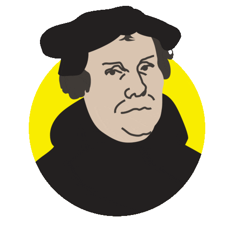 Martin Luther Wink Sticker by evangelisch.de for iOS & Android | GIPHY