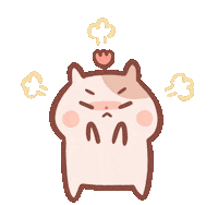 Angry Hamster Sticker by katherine