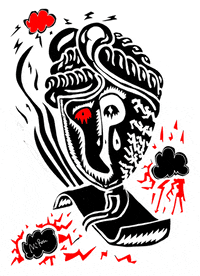 black and white art GIF by Miron