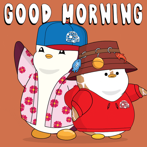 Good Morning GIF by Pudgy Penguins