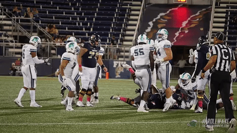 football athletics GIF by GreenWave