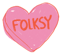 Heart Love Sticker by Folksy