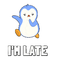 On My Way Running Sticker by Pudgy Penguins