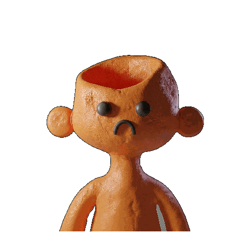 Sad Head Sticker