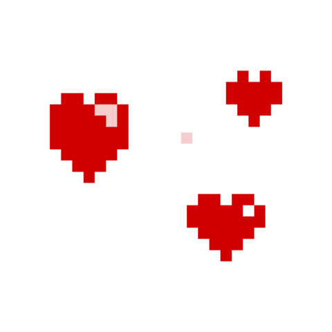 LenaLar giphygifmaker love heart pixel Sticker