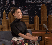 fallontonight reaction funny cute smile GIF