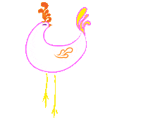 Chicken Clouds Sticker