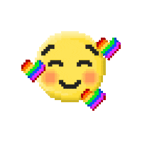 R74n heart rainbow gay pride Sticker