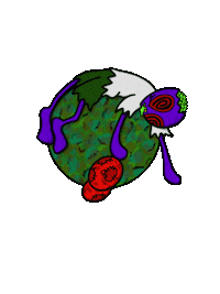 anomona_alien alien zombie universe ufo Sticker