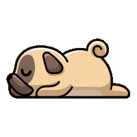 Sleepy Dog Sticker by Pugs