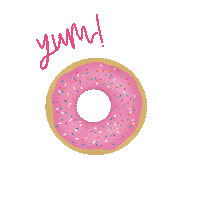 laceyhammond food eat yum donut Sticker