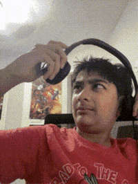Trash Music Headphones Off GIF