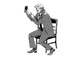 trump jesus Sticker by Gruff Rhys