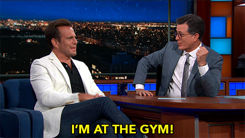 Stephen Colbert Gym GIF by The Late Show With Stephen Colbert