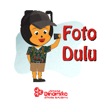 Holiday Mascot Sticker by UNIVERSITAS DINAMIKA
