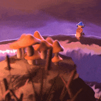 heromation animation christmas wave sunset GIF