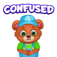 Confused What Happened Sticker by Lucas and Friends by RV AppStudios