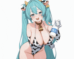 Hatsune Miku Drinking GIF
