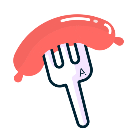 apartdesignstudio bbq meat barbecue sausage Sticker