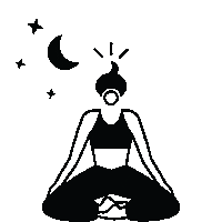 karmayoga yoga karma do good half moon Sticker
